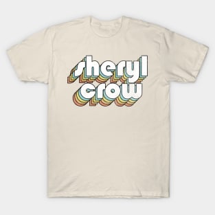 Sheryl Crow - Retro Rainbow Letters T-Shirt